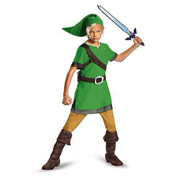Legend of Zelda Link Costume Disguise World of Nintendo Kids Size 14-16 XL New - Picture 1 of 4